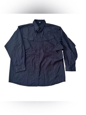 Tru-Spec Black Tactical Response Shirt Mens XL Long Sleeve Button Up Cargo